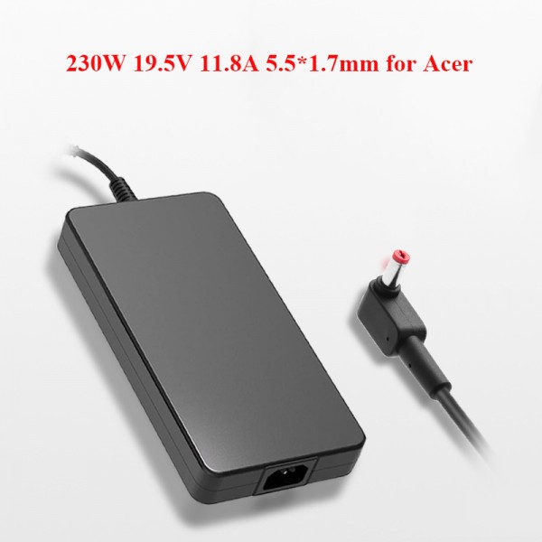 230W AC Charger 19.5V 11.8A 5.5*1.7mm for Acer Predator Triton 500 / Triton 700 Laptop Power Adapter