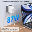 87W USB C Fast Charging Laptop Charger Power Adapter for 13 14 15-inch MacBook Pro USB-C Power Cord Supply