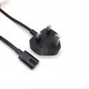 2*0.75mm Full copper material Power Cord 2 Pin UK Plug for Apple TV mac mini ac power cable