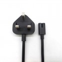 2*0.75mm Full copper material Power Cord 2 Pin UK Plug for Apple TV mac mini ac power cable