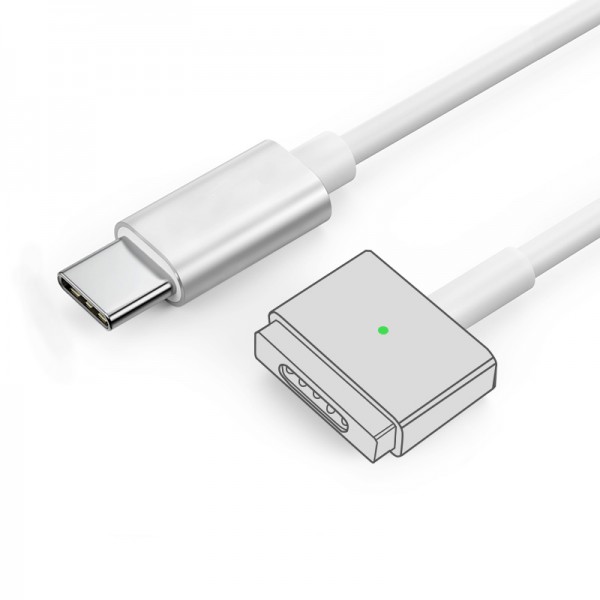 100W Type C Male to Magsafe 2 T shape Male Adapter Converter Cable for MacBook Laptop Charging Cord 1.8m