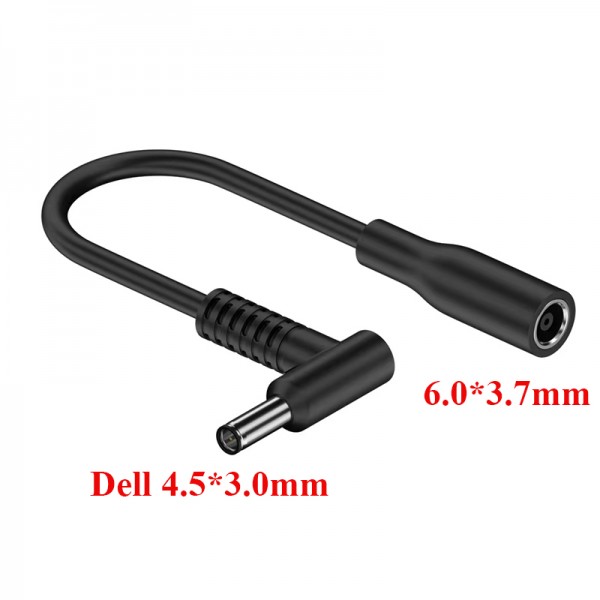 Laptop Adapter Charging Converter Cable 4.5*3.0mm male to 6.0*3.7mm female for Dell HP Cable 15cm