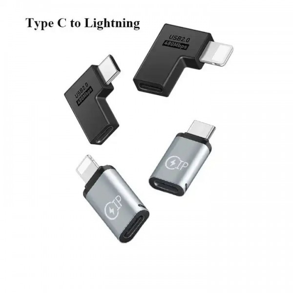 Type C Male to Lighting Male Converter USB-C Female to Lighting Male Connector Charging For Laptop/Iphone