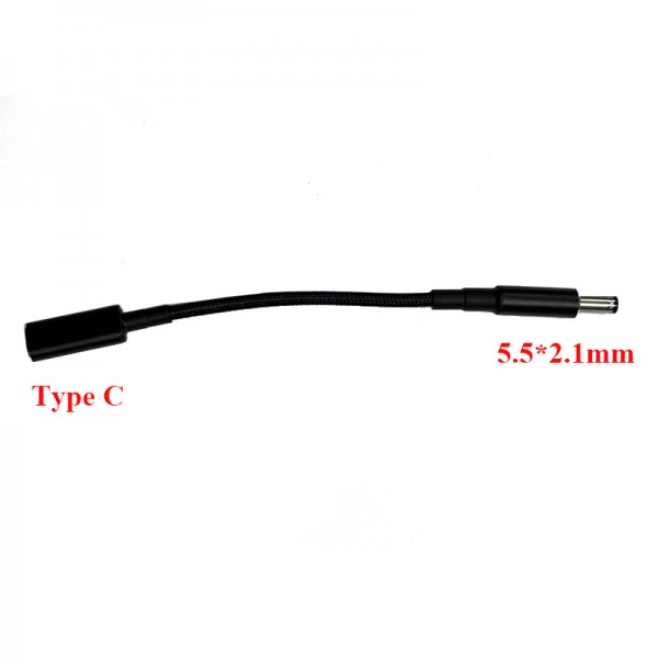 Laptop Adapter Converter Cable PD 100W Type C female to 5.5*2.1mm male Charging Converter Cord