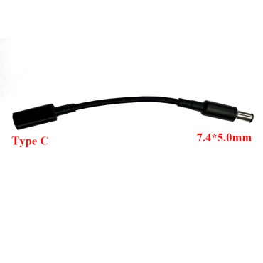 Converter Cable PD 100W Type C female to 7.4*5.0mm male For HP Laptop Charging Converter Cord