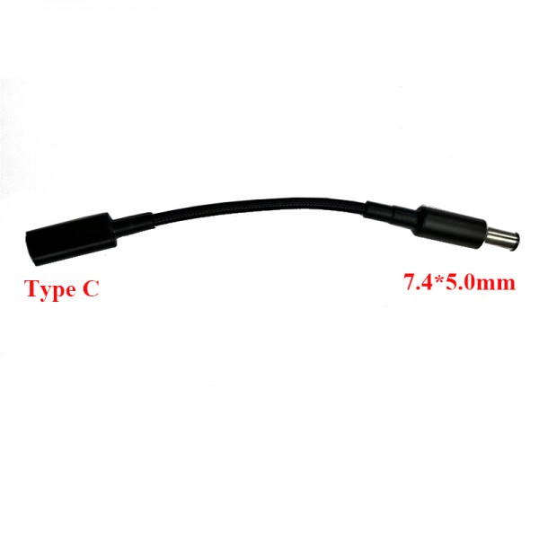 Converter Cable PD 100W Type C female to 7.4*5.0mm male For HP Laptop Charging Converter Cord