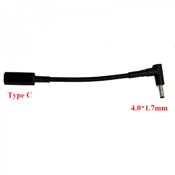 Laptop Converter Cable 100W Type C female to 4.0*1.7mm male for Laptop Adapter Charging Cable