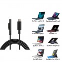 1.8m Laptop Converter Cable for Surface Connect to USB-C Charging Cable 15V/3A Compatible for Microsoft Surface Pro 3/4/5/6/7