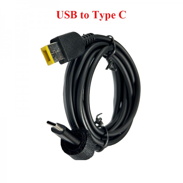 Laptop Adapter Converter Cable Type C male to USB male for Lenovo PD65W 1.5m Cable