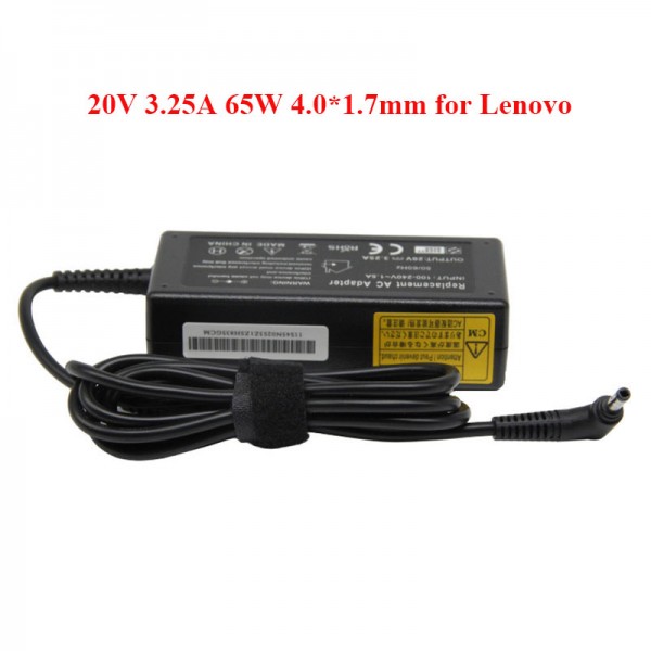 Laptop Charger Power Supply 65W 20V 3.25A 4.0*1.7mm for Lenovo AC Adapter