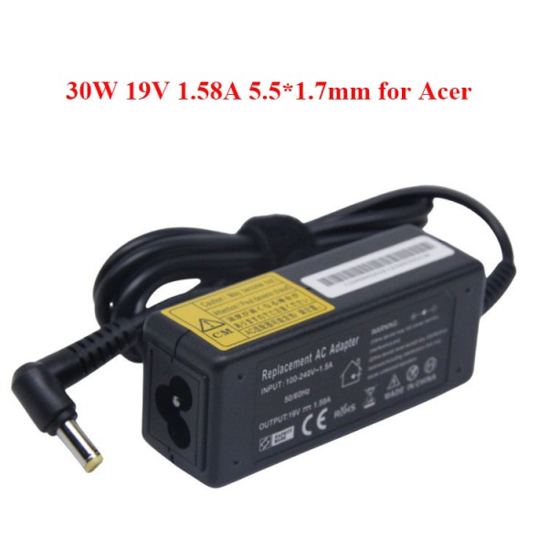 Laptop Power AC Adapter 30W 19V 1.58A 5.5*1.7mm For Acer Laptop Charger Power Supply