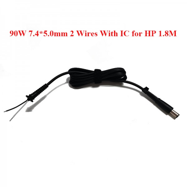 Laptop Charger Power Cable 90W 7.4*5.0mm 2 wires with IC for HP DC Power Cord 1.8m