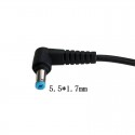 1.2m New DC Power Plug Cable Cord 5.5*1.7mm Blue Tip 90 degrees For Acer Laptop Adapter Cable