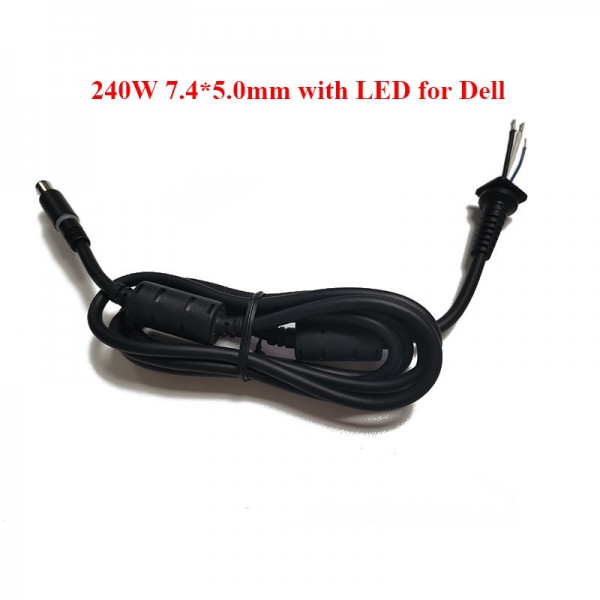 Laptop Adapter Cable 240W 7.4*5.0mm with LED for Dell DC Power Plug Cord 1.8m