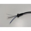 DC Power Jack Cable 4.5*3.0mm Black Tip For Dell 90W Rectangle Protector Bend Cord 1.8m