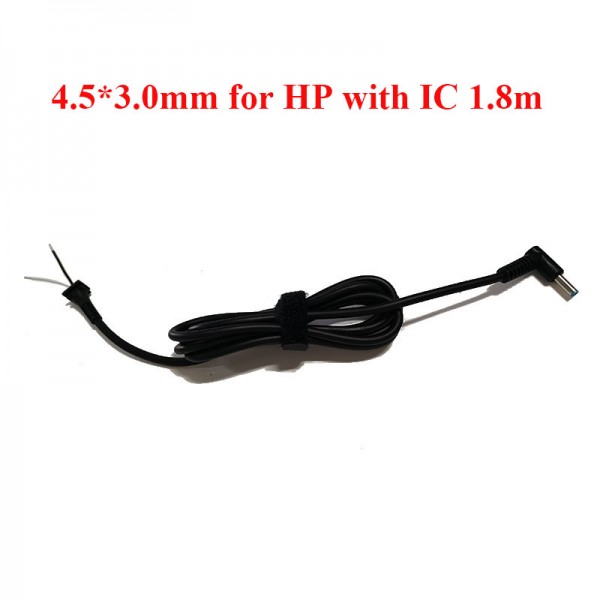 Laptop Charger Cable 18awg 4.5*3.0mm blue tip 65W with IC for HP 2 wires 1.8m DC Power Plug Cable